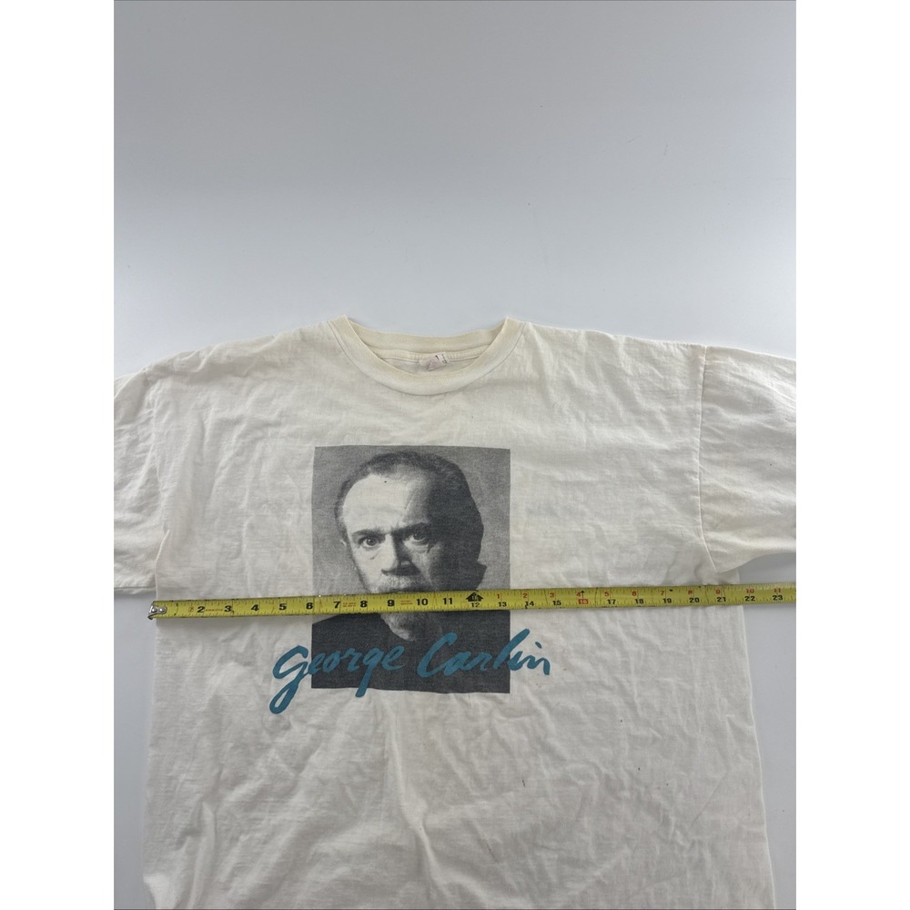 Vintage George Carlin Brain Damage T Shirt Size XL Comedy Graphic Tee Distressed - Picture 9 of 10